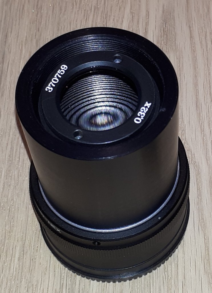 0.32x lens inside 50mm m42 extension tube