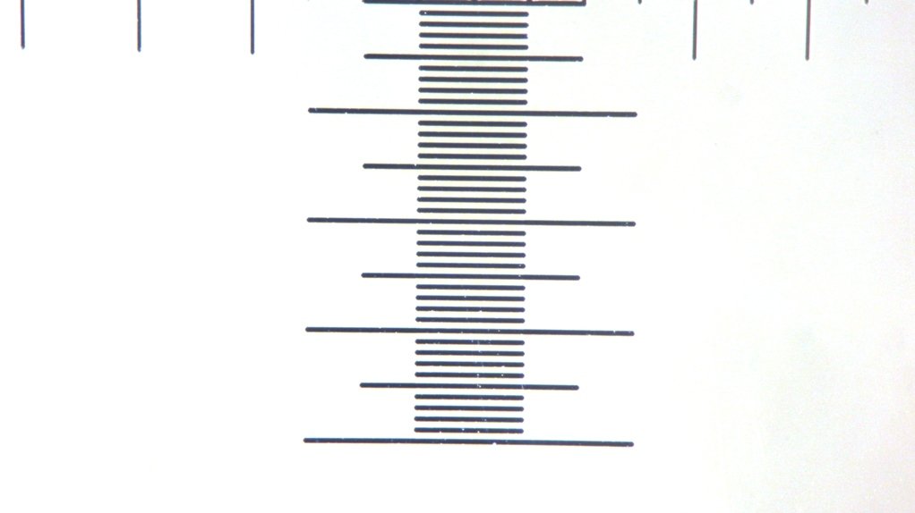 5) Stage micrometer view under 16X objective. Line spacing = 10 um.JPG