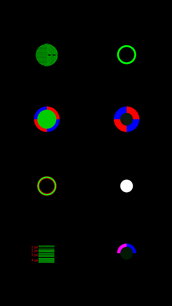Image to display on the screen for phase, Rheinberg, and Bahtinov fine focus