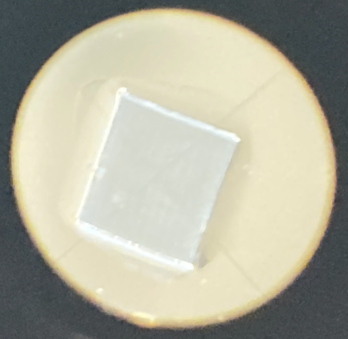 View of the front lens through the back lens