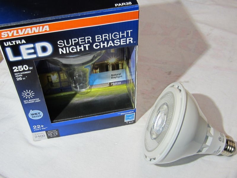New, modern LED. 2400 Lumens- HOLY COW!....notice that it will NOT fit.