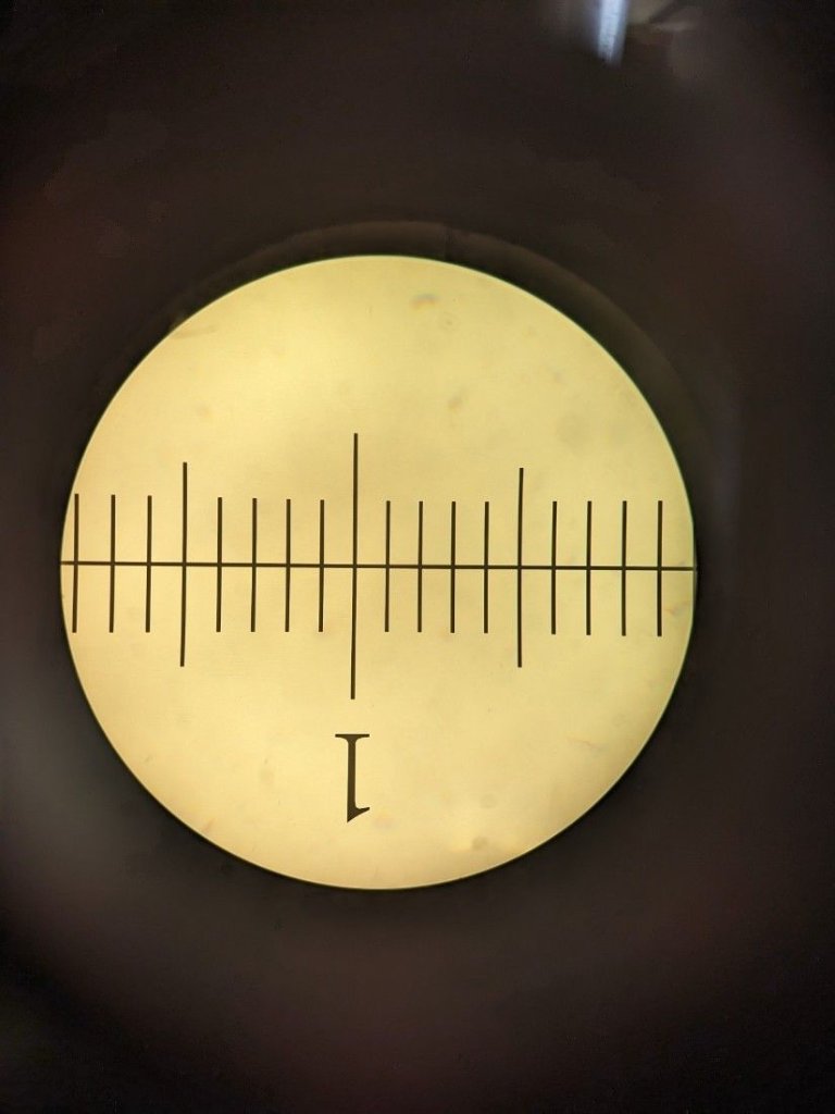 AO  cat.# 176 eyepiece  18.3mm f.o.v. Correct for the optical system it is in.