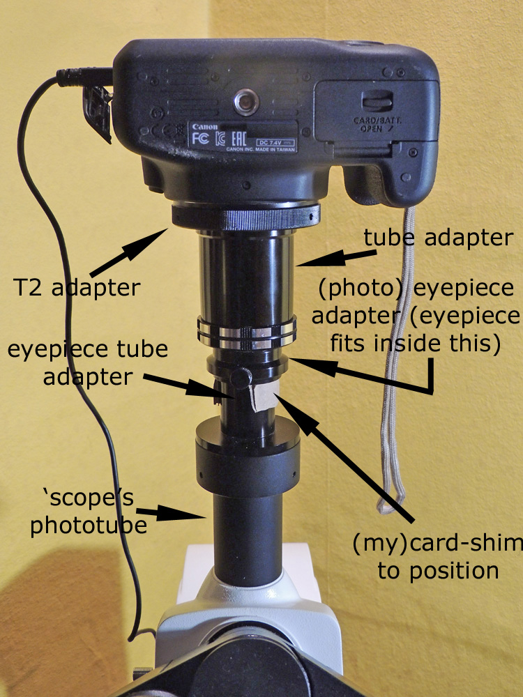 The component-parts (photo eyepiece is inside adapter &amp; can't be seen)